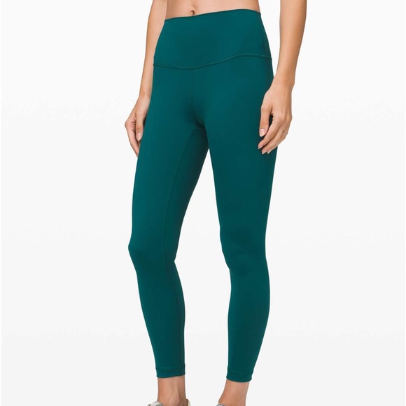 LULULEMON Wunder Under Emerald 25” Leggings - Picture 1 of 7